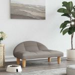 Pat de câini, gri taupe, 70x52x30 cm, material textil GartenMobel Dekor