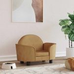 Pat de câini, maro, 66x40x45 cm, catifea GartenMobel Dekor