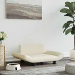 Pat de câini, crem, 70x45x28 cm, piele ecologică GartenMobel Dekor