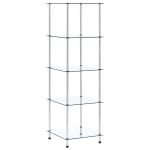 Raft cu 5 niveluri transparent, 40x40x130 cm, sticlă securizată GartenMobel Dekor