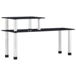 Raft de bucătărie, negru, 45x16x26 cm, sticlă securizată GartenMobel Dekor