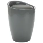 Scaun cu depozitare, gri, piele ecologică GartenMobel Dekor
