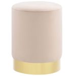 Taburet, culoarea caisei și auriu, catifea 28 x 36 cm GartenMobel Dekor