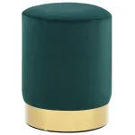 Taburet, verde închis și auriu, catifea 28 x 36 cm GartenMobel Dekor