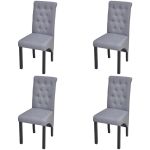 Scaune de bucătărie pivotante, 4 buc., gri deschis, textil GartenMobel Dekor