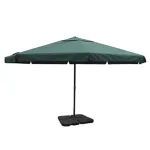 Umbrelă de soare de grădină din aluminiu, bază portabilă, verde GartenMobel Dekor