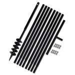 Burghiu de sol cu mâner 100 mm cu tub prelungitor 9 m, oțel GartenMobel Dekor