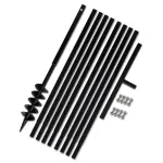 Burghiu de sol cu mâner 100 mm cu tub prelungitor 9 m, oțel GartenMobel Dekor