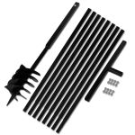 Burghiu de sol cu mâner 180 mm cu tub prelungitor 9 m, oțel GartenMobel Dekor