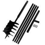 Burghiu de sol cu mâner 200 mm cu tub prelungitor 5 m, oțel GartenMobel Dekor