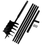 Burghiu de sol cu mâner 200 mm cu tub prelungitor 5 m, oțel GartenMobel Dekor