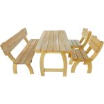 Set mobilier de exterior, 4 piese, lemn de pin tratat GartenMobel Dekor