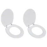 Capace WC, 2 buc., alb, MDF GartenMobel Dekor