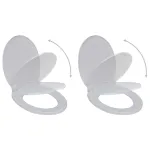 Capace WC cu închidere silențioasă, 2 buc., alb, plastic GartenMobel Dekor