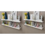 Rafturi de perete, 4 buc., alb, 120 cm GartenMobel Dekor