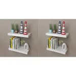 Rafturi de perete, 4 buc., alb, 40 cm GartenMobel Dekor