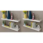 Rafturi de perete, 4 buc., alb, 80 cm GartenMobel Dekor