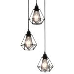 Lustră cu design diamant, negru, 3 x bec E27 GartenMobel Dekor