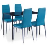 Set mobilier de bucătărie, 5 piese, albastru GartenMobel Dekor