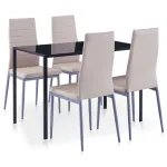 Set mobilier de bucătărie, 5 piese, cappuccino GartenMobel Dekor