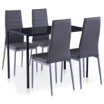 Set mobilier de bucătărie, 5 piese, gri GartenMobel Dekor