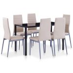 Set mobilier de bucătărie, 7 piese, cappuccino GartenMobel Dekor