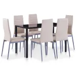 Set mobilier de bucătărie, 7 piese, cappuccino GartenMobel Dekor