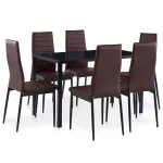 Set mobilier de bucătărie, 7 piese, maro GartenMobel Dekor