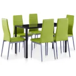 Set mobilier de bucătărie, 7 piese, verde GartenMobel Dekor