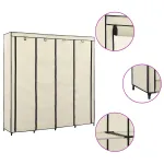 Șifonier cu 4 compartimente, crem, 175 x 45 x 170 cm GartenMobel Dekor