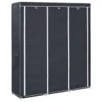 Dulap cu bare și compartimente, negru, 150x45x175 cm GartenMobel Dekor