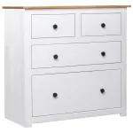 Servantă, alb, 80 x 40 x 83 cm, lemn de pin, gama Panama GartenMobel Dekor