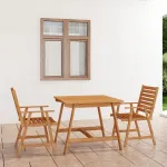 Set mobilier grădină, 3 piese, lemn masiv de acacia GartenMobel Dekor