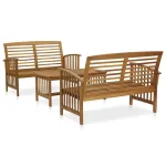 Set mobilier de grădină, 3 piese, lemn masiv de acacia GartenMobel Dekor