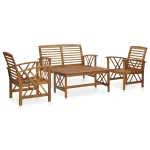Set mobilier de grădină, 4 piese, lemn masiv de acacia GartenMobel Dekor