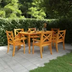 Set mobilier de grădină, 7 piese, lemn masiv de acacia GartenMobel Dekor