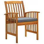 Set mobilier de grădină cu perne, 3 piese, lemn masiv salcâm GartenMobel Dekor