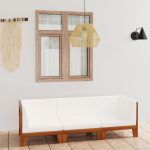 Set mobilier grădină cu perne, 3 piese, lemn masiv acacia GartenMobel Dekor