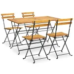 Set mobilier de exterior pliabil, 5 piese, lemn masiv de acacia GartenMobel Dekor