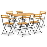 Set mobilier de exterior pliabil, 7 piese, lemn masiv de acacia GartenMobel Dekor