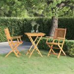 Set mobilier grădină pliabil, 3 piese, lemn masiv acacia GartenMobel Dekor