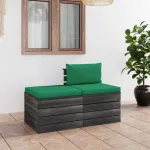 Set mobilier grădină din paleți, 2 piese, cu perne, lemn de pin GartenMobel Dekor