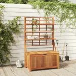 Cutie de depozitare cu spalier, 99x55x160 cm, lemn masiv acacia GartenMobel Dekor