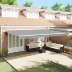 Cadru de copertină Alb 600 × 350 cm Aluminiu GartenMobel Dekor