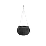 Ghiveci decorativ cu lant, rotund, negru, 2.3 L, 23.8x16.1 cm, Beton Bowl WS GartenVIP DiyLine
