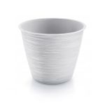 Ghiveci decorativ de flori, rotund, alb, 5.1 L, 23.5x20.7 cm, Furu GartenVIP DiyLine