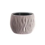 Ghiveci decorativ de flori, rotund, cafeniu, 1.4 L, 18x13.6 cm Sandy Bowl GartenVIP DiyLine