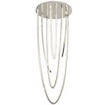 Candelabru LED dimabil cu cristal argintiu, 80 cm, lumină reglabilă