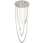 Candelabru LED dimabil cu cristal argintiu, 80 cm, lumină reglabilă