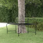 Bancă circulară de copac, negru, 150 cm, oțel GartenMobel Dekor